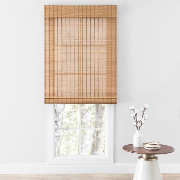 Ricardo Cayman Cordless Bamboo Roman Shade 30x72 Oak